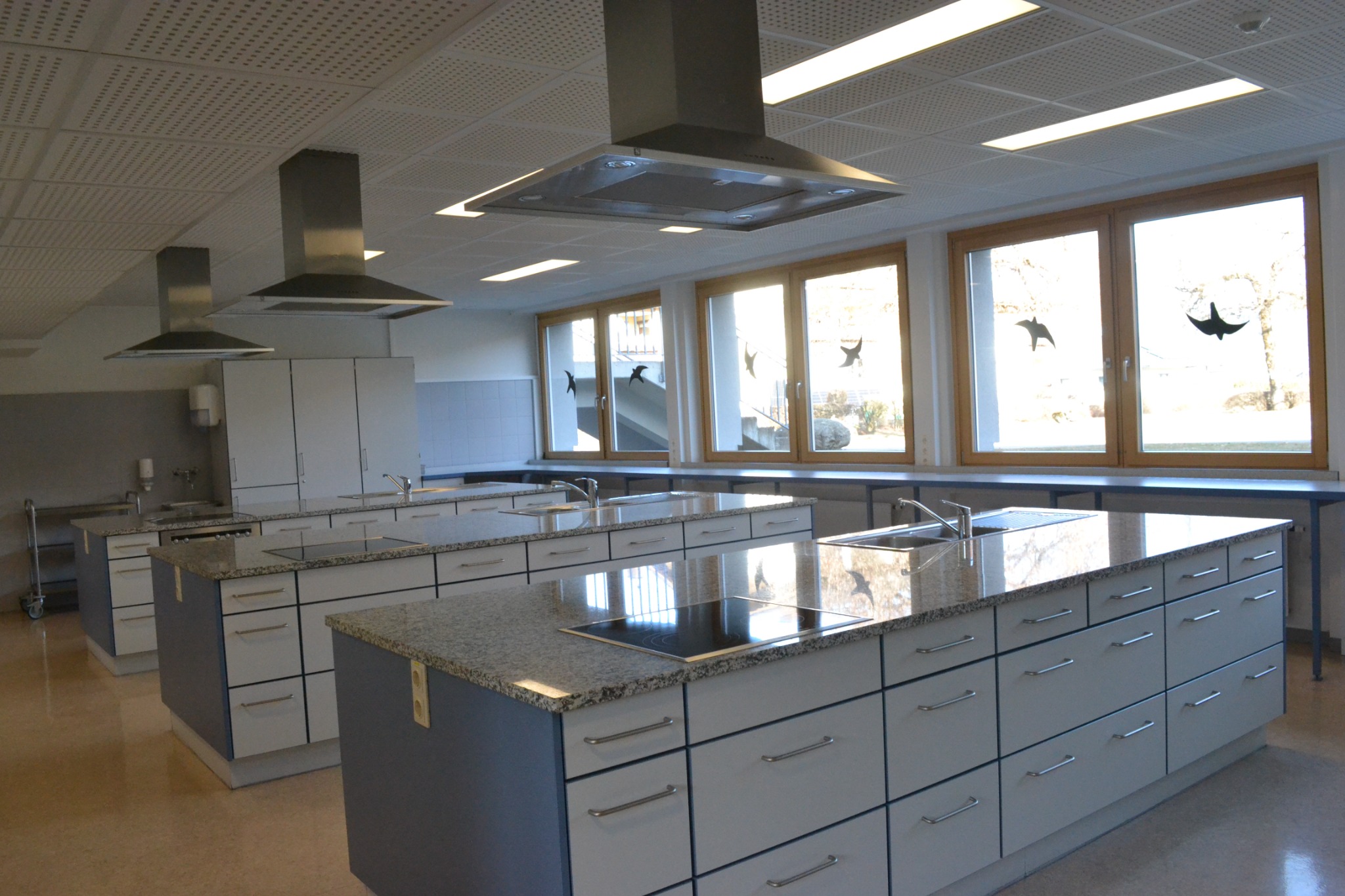 Moderne Lehrküche der Mittelschule